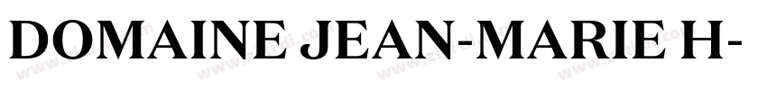 DOMAINE JEAN-MARIE H字体转换